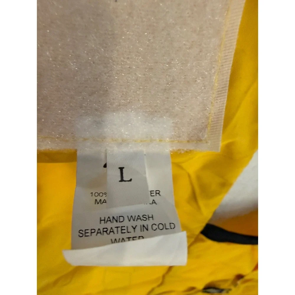 HDE Dog Raincoat Yellow Reflective‎ Hooded Poncho Pet Rain Jacket Size L